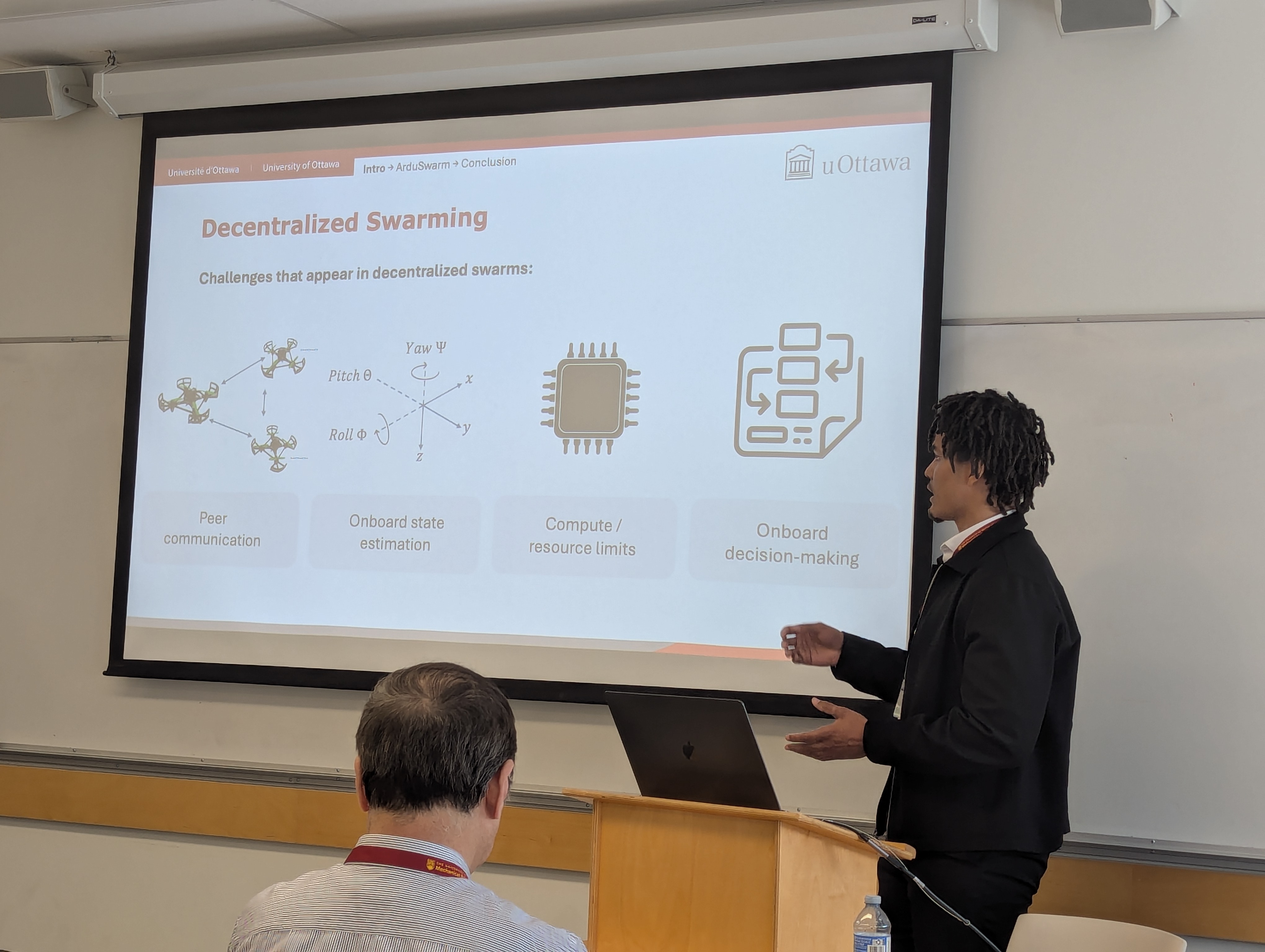 Kwaku Richter presenting research at a conference