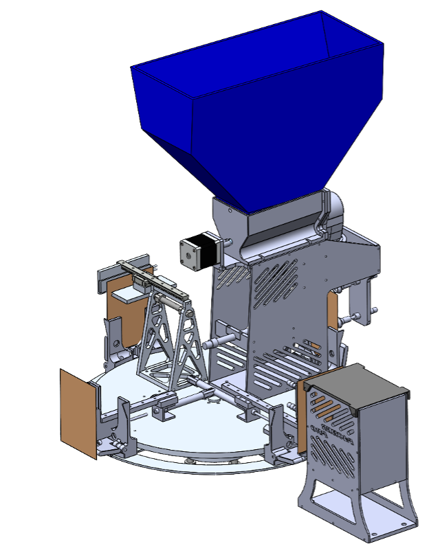 SolidWorks model of the PackerPro seed packaging machine